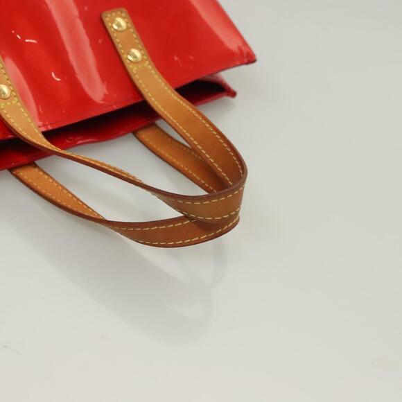 LOUIS VUITTON Monogram Vernis Reade PM Hand Bag Red Rouge M91088 - Picture 7 of 12